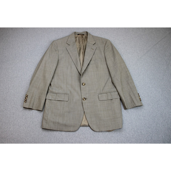 Brooks Brothers 1818 Blazer Mens 40R Beige Madison Wool 2 Button